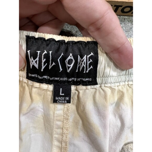 Welcome Skateboards Men's Yellow Blue Tie Dye Shorts Large - Picture 3 of 15